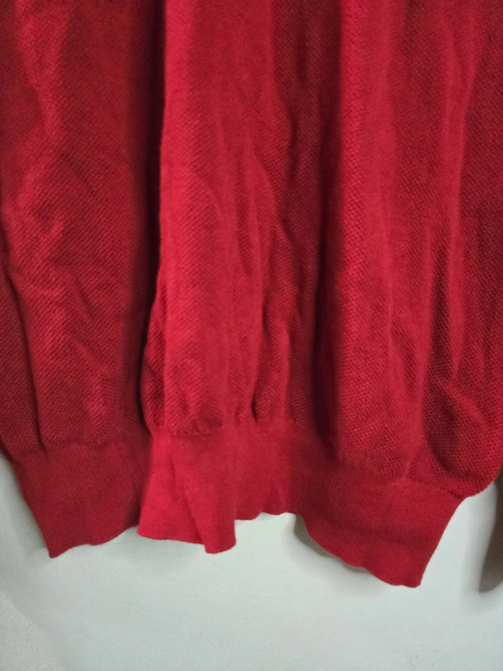 Polo by Ralph Lauren Red Crewneck Sweater with Blue Pony 100% Pima Cotton Large